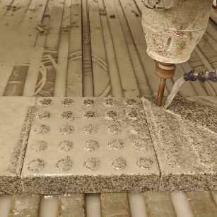 桂林 芝麻白花岗岩石材盲人石、盲道石、盲点石