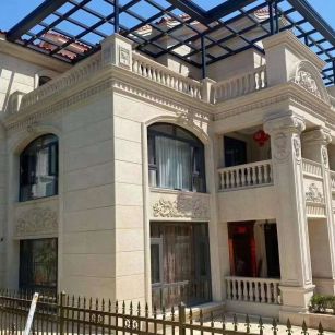 桂林 黄金麻花岗岩荔枝面别墅外墙干挂