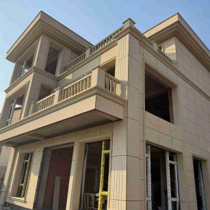 桂林 黄金麻花岗岩石材荔枝面外墙干挂效果展示