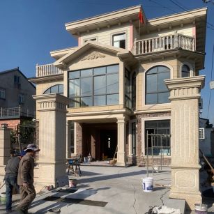 桂林 黄金麻花岗岩荔枝面别墅外墙干挂私家专属