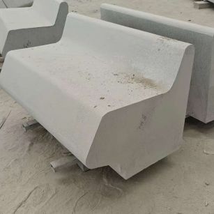 桂林 芝麻白花岗岩异形坐凳，石凳