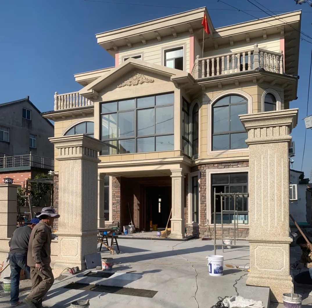 桂林 黄金麻花岗岩荔枝面别墅外墙干挂私家专属