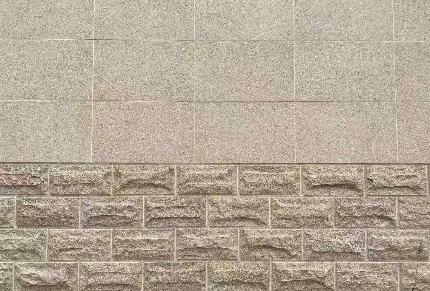 桂林 黄金麻自然面蘑菇石配荔枝面干挂