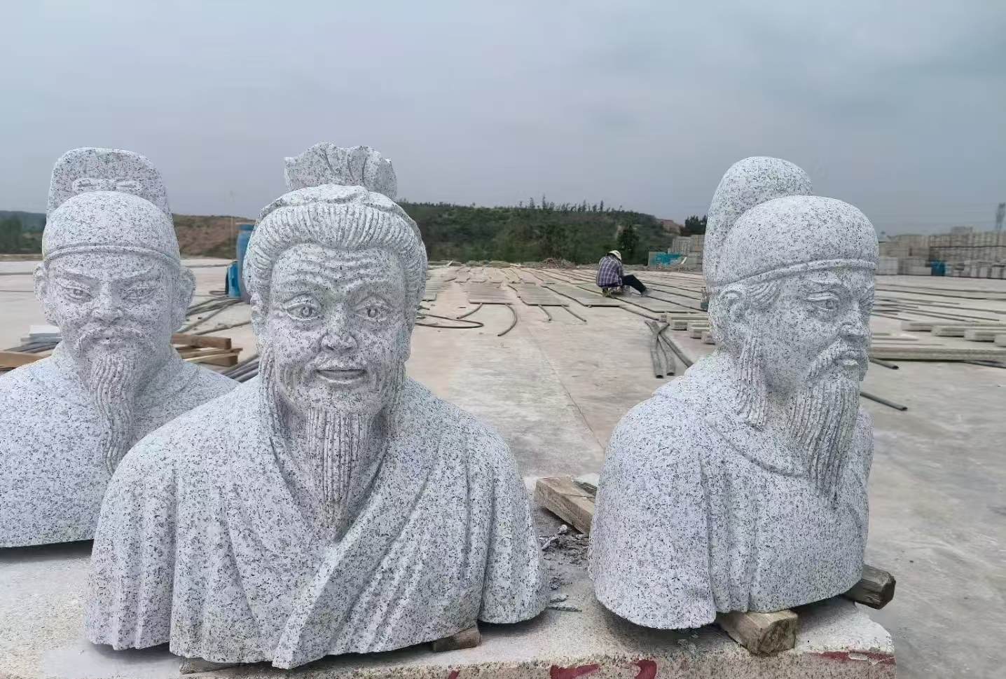 桂林 白麻花岗岩石材人物立体雕刻