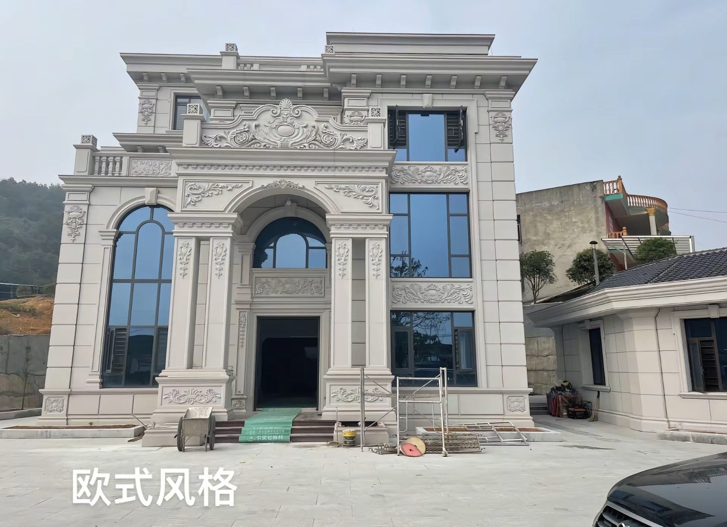 桂林 白麻花岗岩别墅外墙干挂